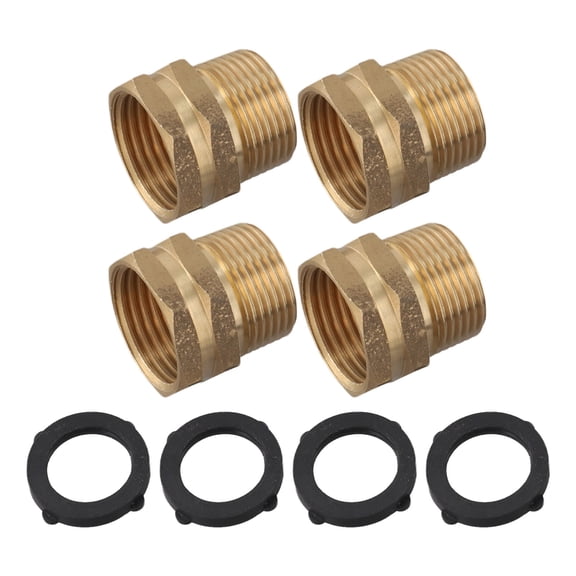4Pcs Garden Hose Adapter 3/4" Ght Female To 3/4" Npt Male Connectors For Connecting Faucets Garden Hoses Watering Systems