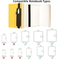 thumbnail image 4 of Portable Pen Holder,Pencil Holder,Pen Sleeve Case Pouch for Journals, Notebooks,Books,Rigid Tablet Covers,Hold 2 or 3 Pens,Adjustable Elastic Band,Detachable, 4 of 6