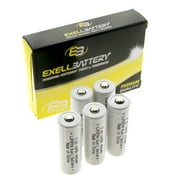 Angle View: 5-Pack Exell Battery 3.2V 400mAh Li-FePO4 14430 (14x43mm) Rechargeable Batteries