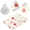 thumbnail image 4 of Dish Drying Mat Microfiber Kitchen Pad Large Counter Absorbent Dish Mats Drainer Rack 16"x18" Gingerbread Men Pattern, 4 of 8