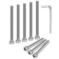 thumbnail image 1 of Uxcell 10-Pack M6 x 70mm Tornillos de cabeza hexagonal, tornillos de máquina de acero inoxidable 304, sujetadores de precisión de rosca completa, 1 of 7
