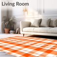 thumbnail image 2 of ODIKA 2'x3' Machine Washable Non-Slip Area Rug, Vibrant Plaid for Farmhouse Porch High Traffic Rug, Orange, 100406, 2 of 7