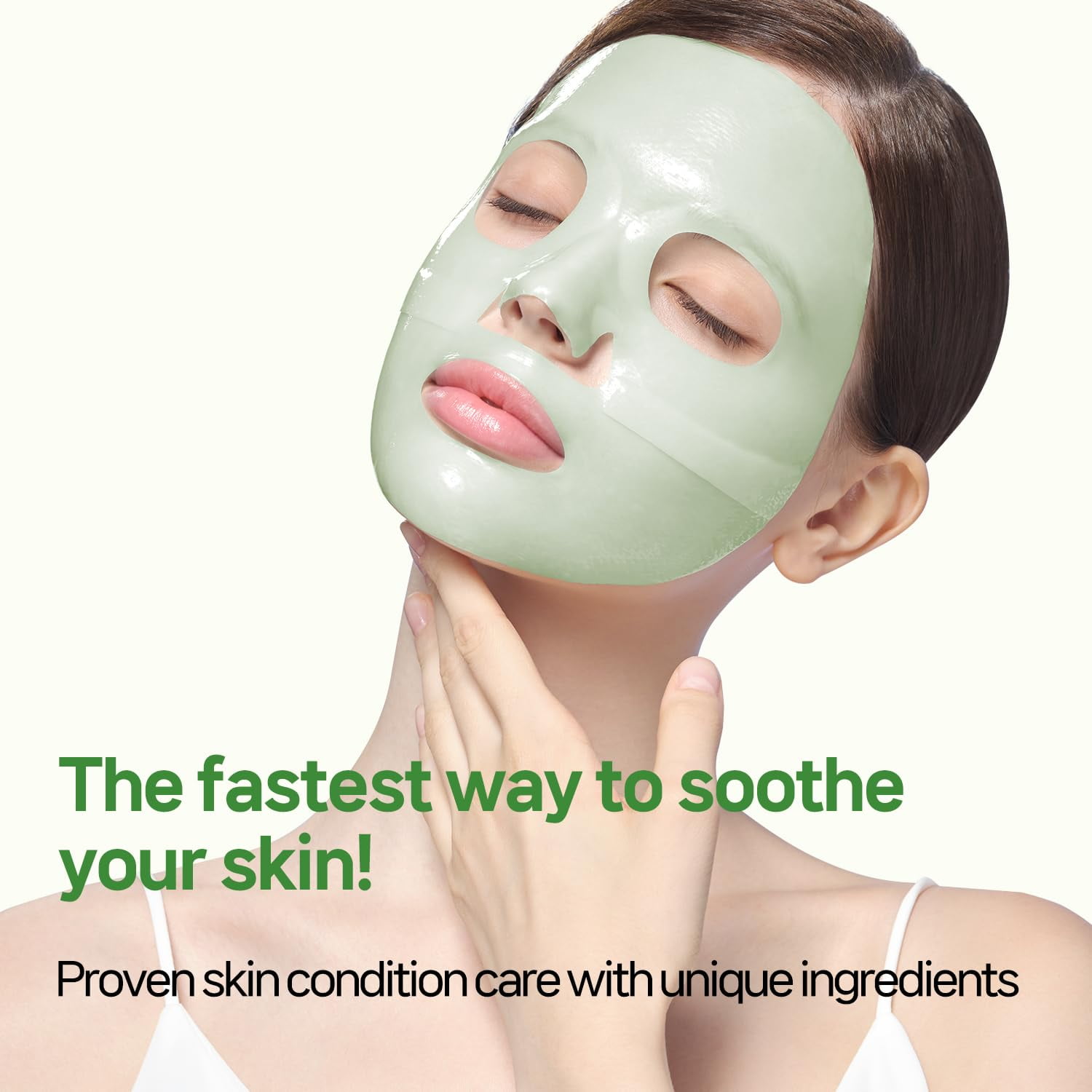 DERMAFIX CICACOLLAGEN Hydrolyzed Collagen Face Masks, Soothing and