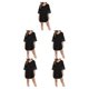 thumbnail image 3 of Minnieouse Vestido casual de mujer Moda Cubrir 3/4 Manga de campana Empalme de malla Suelta Línea A Escote en V profundo Bikinis para negro Type2 NO2, 3 of 6