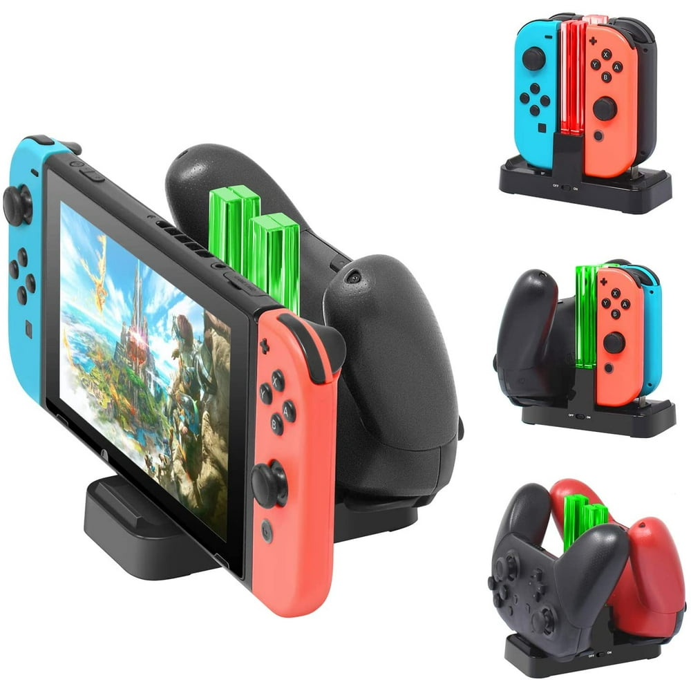 Charging For Nintendo Switch JoyCon Controllers 4 in 1 JoyCon Charger Station with Individual