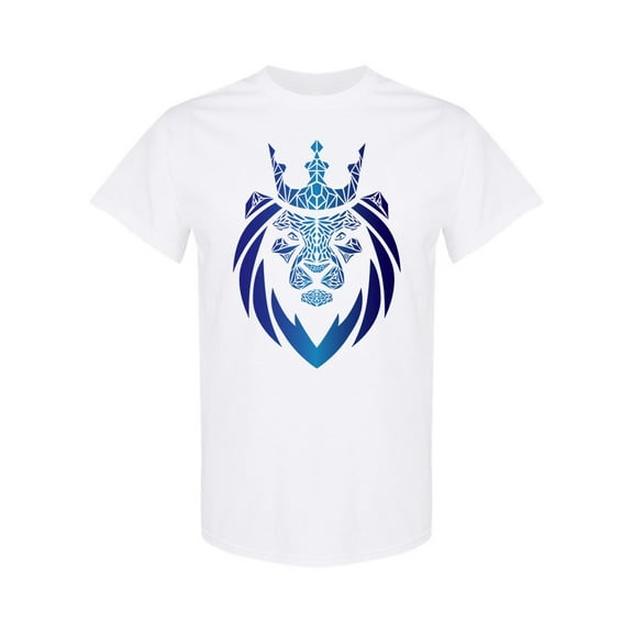 Blue Shapire Lion T-Shirt Men -Image by Shutterstock, Male Large