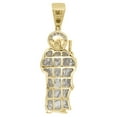 thumbnail image 3 of 14K Yellow Gold Diamond Jesus Walking Shepherds Staff Pendant 1.35" Charm 1/3 CT, 3 of 6