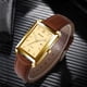 thumbnail image 3 of Reloj casual de cuero para hombre, reloj de cuarzo cuadrado, reloj para estudiantes, reloj con calendario para hombre, 3 of 5