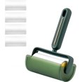 thumbnail image 1 of 1 rodillo de pelusa (verde) de 5 rollos, adecuado para todo tipo de telas, artefacto pegajoso eficaz para el cabello, pelusas de mascotas, polvo y finos, adhesivo de papel en rollo rasgable JM, 1 of 5