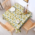 thumbnail image 2 of Yellow Lemon Fruit Slices White Pattern Square Tablecloth,Waterproof Square Table Cover,Wipeable Spillproof Washable Table Cover for Home Kitchen Party Decor 42"X42"(107x107cm), 2 of 6
