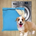 thumbnail image 5 of Bolsa de lavandería para mascotas azul Filtros para lavadora Ykk cremallera para ropa de cama, mantas, toallas tamaño L, 5 of 5