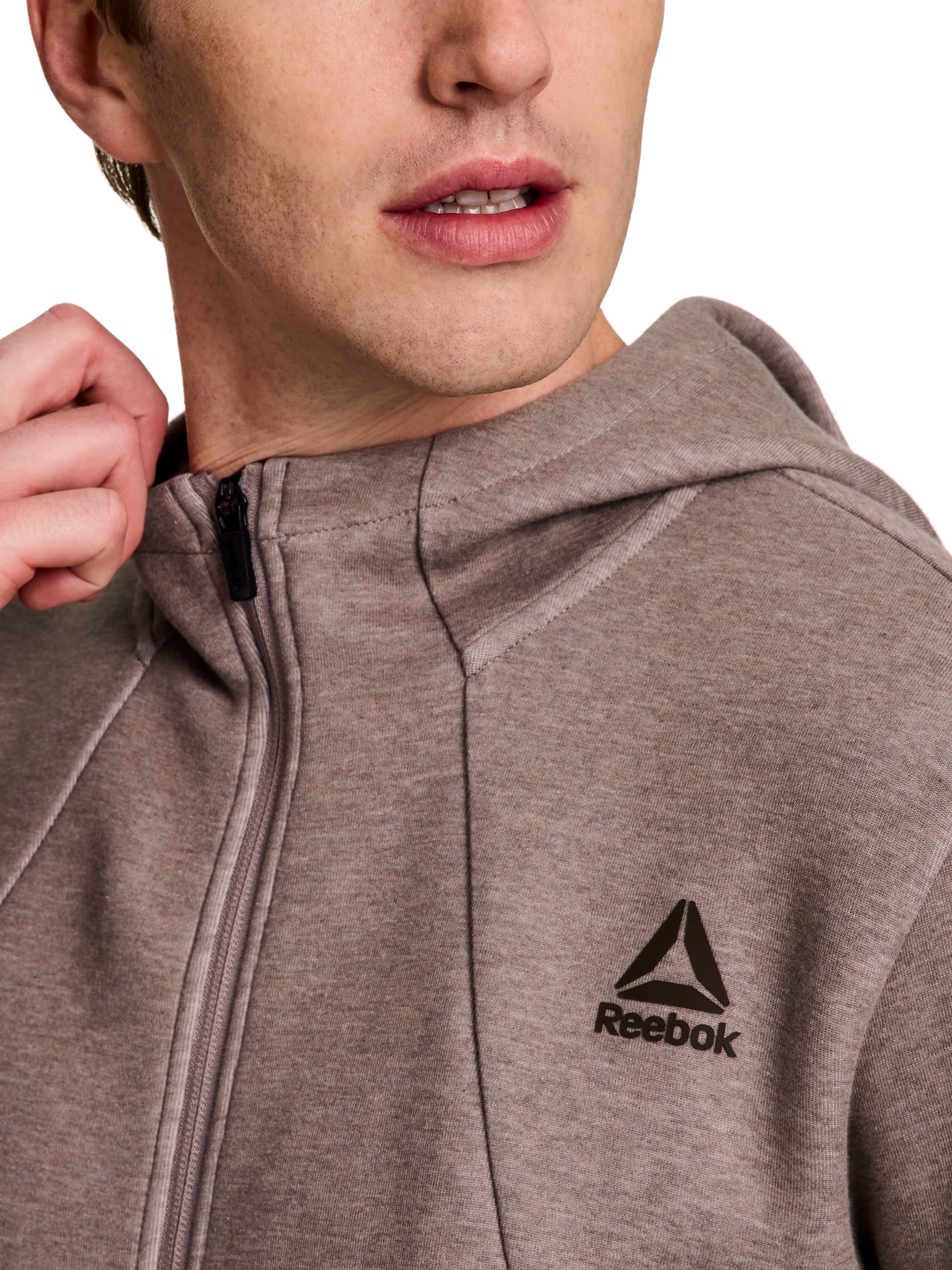 Reebok Men's and Big Men's Momentum Fleece Full Zip Hoodie, Sizes XS-5XL