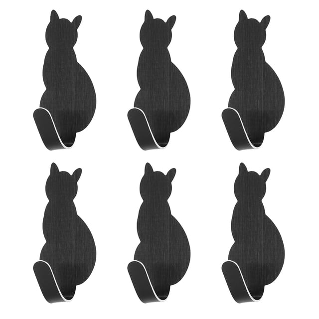 6 Pcs Crochets Muraux pour Vêtements Crochets en Acier Inoxydable Crochets de Rangement pour Serviettes Autocollants