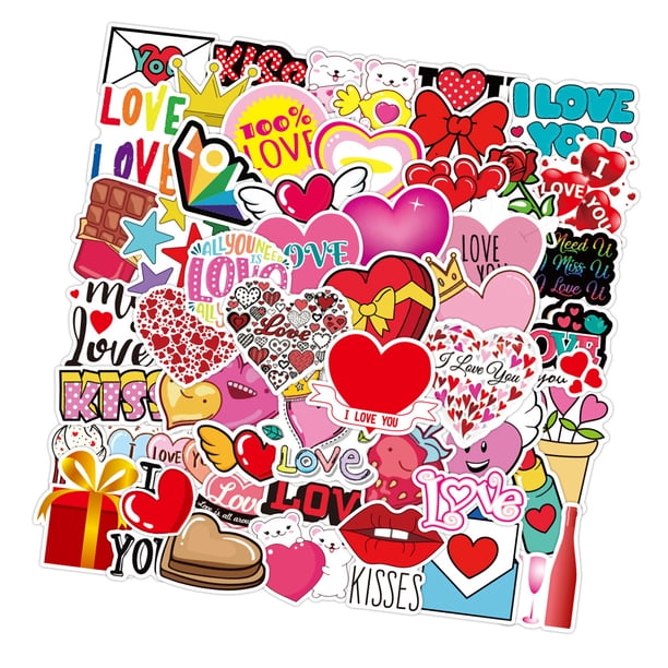 Yuarrent 50 Uds pegatina impermeable frases inspiradoras en inglés pegatinas de grafiti maleta portátil Scooter refrigerador pegatinas de taza Decoración del hogar día de San Valentín