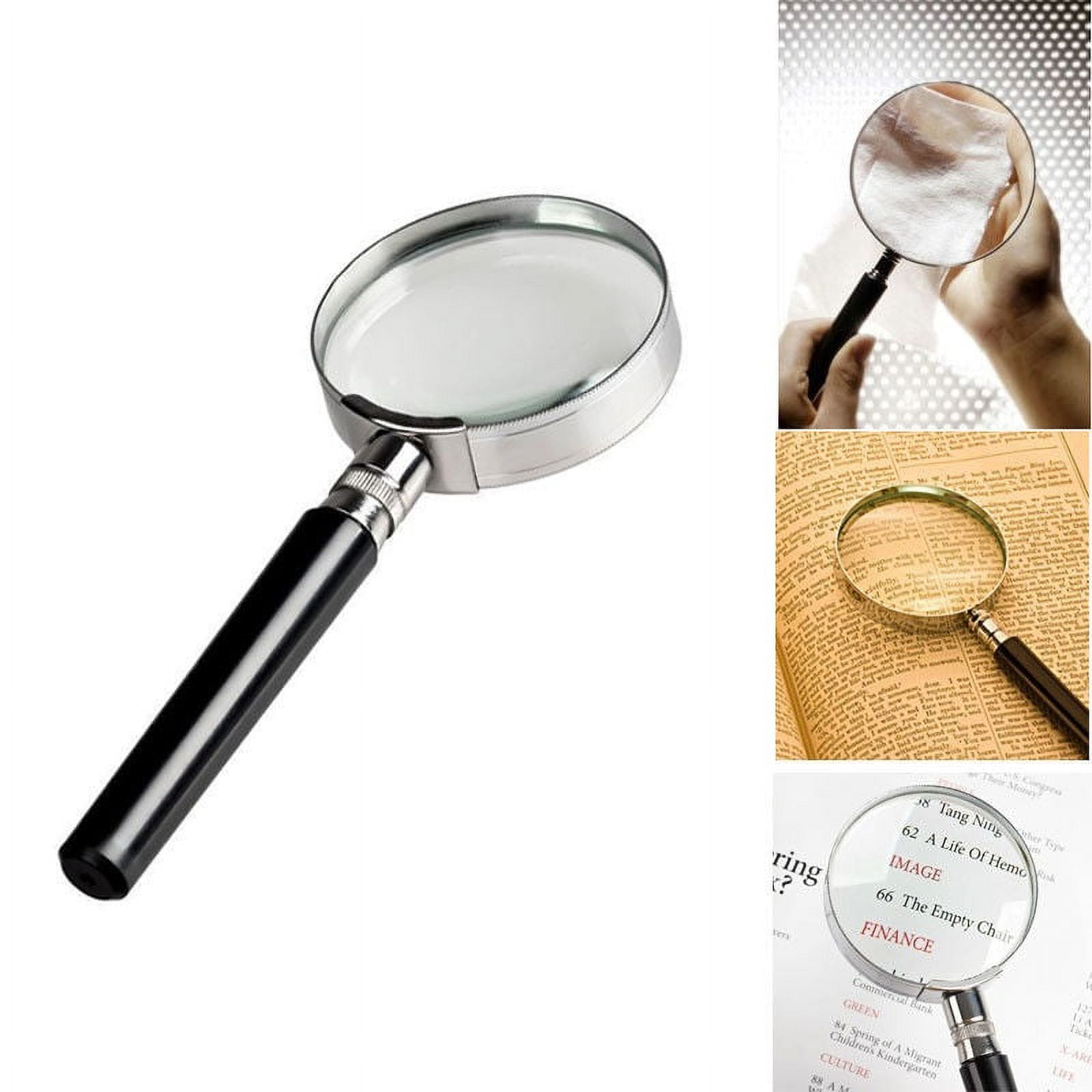 Loupes Magnifiers Portable Mini Black 50Mm 10X Hand Hold Reading
