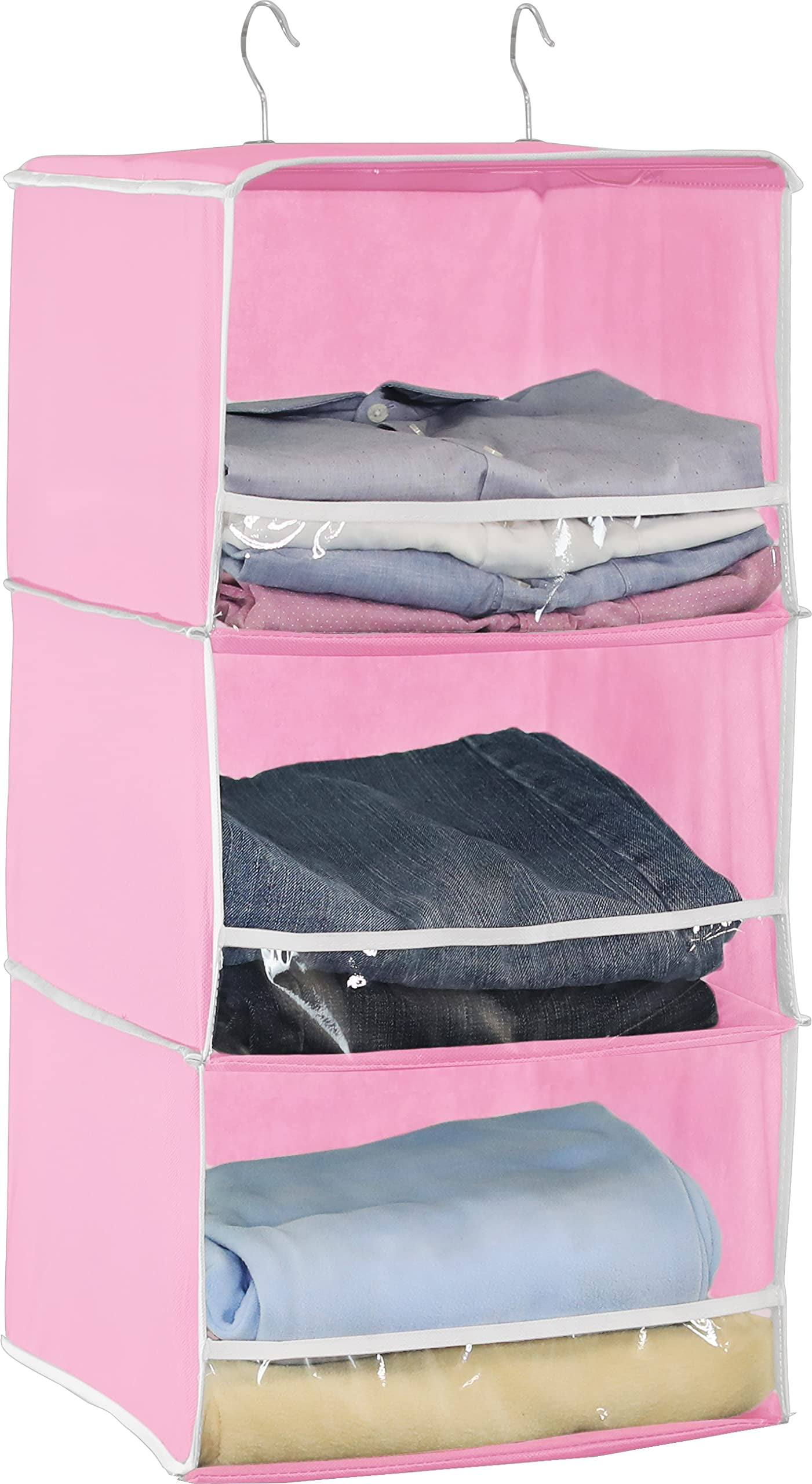 Simple Houseware 3 Shelves Hanging Closet Organizer with Front Stopper