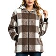 thumbnail image 2 of Yotami Womens Fall Winter Plaid Coat Jackets with Zipper Lightweight Outerwear Size S-XXL, 2 of 4