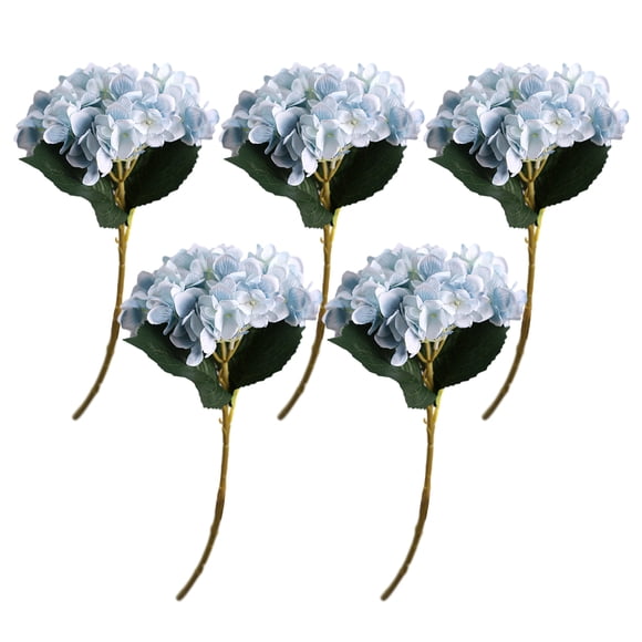 Inteprter 5 unids/set sin riego amplia aplicación-guirnalda de flores artificiales de bajo mantenimiento para todas las estaciones sin Decoración Azul
