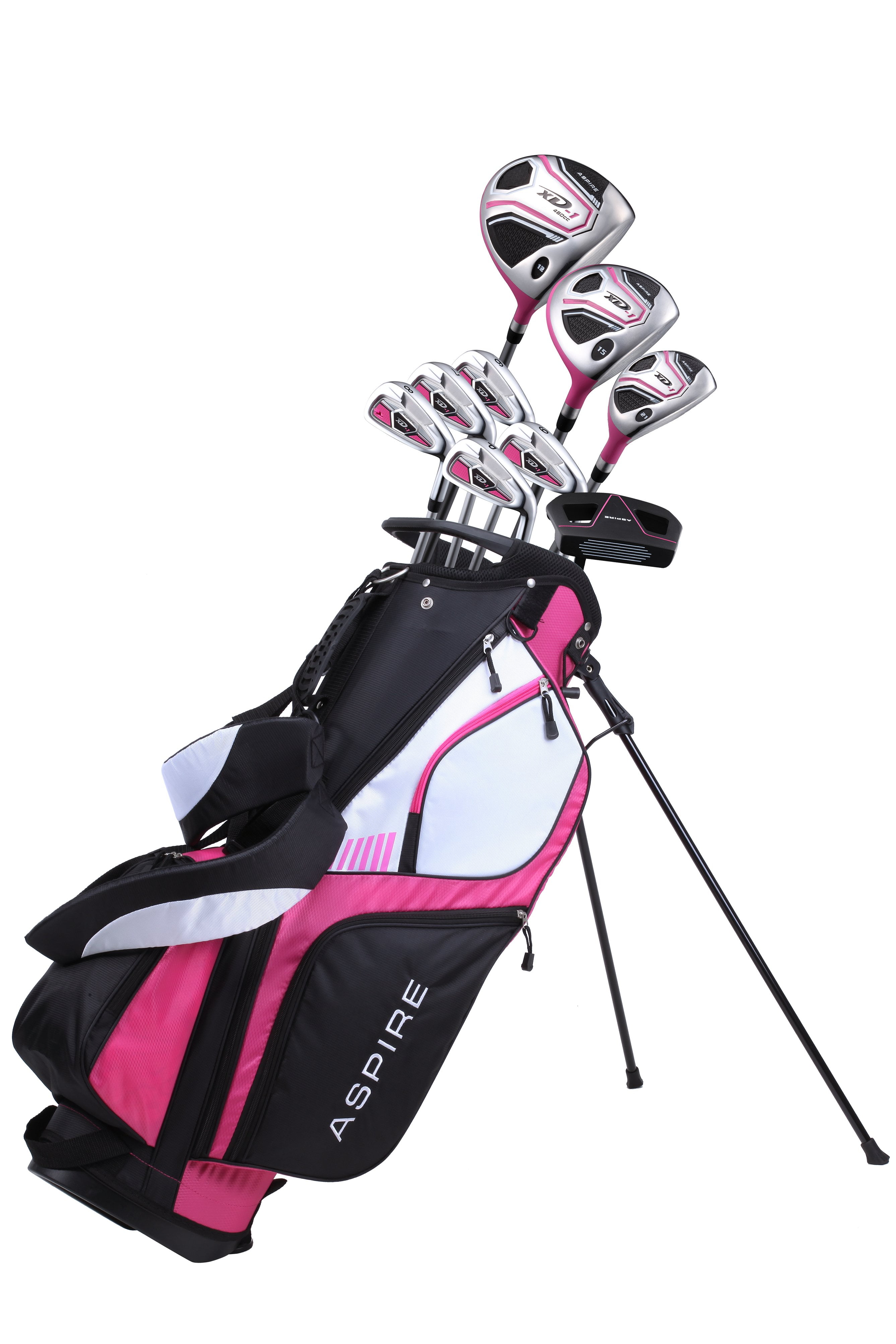 Aspire XD1 Womens Complete Right Handed Golf Club Package Set - 3 Color  Options & 3 Sizes Available