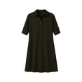 thumbnail image 4 of Gytharion Women's Casual Dresses Solid Color Lapel Buttoned A-Line Shirt Dresses Long Sleeve Loose Dresses with Pockets, 4 of 4