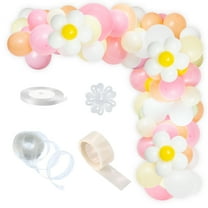 153PCS Little Daisy Balloon Chain Multicolour Latex Balloons for Birthday Party Decoration