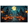 thumbnail image 5 of Pumpkin Display Halloween Banner Ghost Design Halloween Decoration Spooky Night Scene Banner for Holiday Party Haunted House Outdoor Decor, 5 of 8