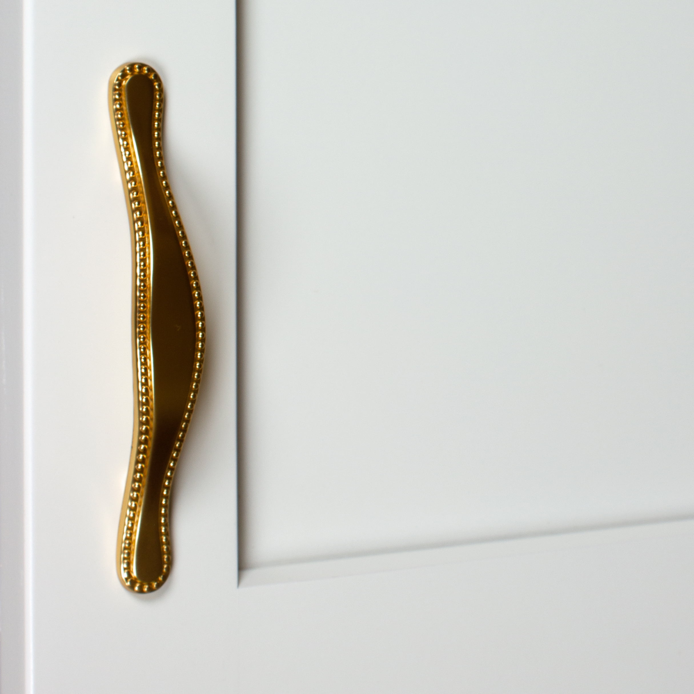 GlideRite 3 in. Center Beaded Pull Cabinet Hardware Handles, Brass Gold, Pack of 25