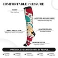 thumbnail image 3 of Lsque London Symbols Pattern Sport Compression Socks for Men & Women 15-20 mmHg Knee High Nurse Pregnant Running Medical and Travel Athletic, 3 of 6