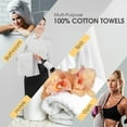 thumbnail image 5 of Ample Decor Washcloths 12 x 12 inch 5 Piece 600 GSM 100% Cotton, Lightweight, Quick Drying, Machine Washable Fingertip Towels for Bathroom, Gym, Kitchen - White, 5 of 5