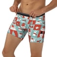 thumbnail image 3 of Picia Warm Christmas Memories Pattern Men's Athletic Long Leg Briefs , Performance Stretch Underwear，Moisture-Wicking, 3 of 7