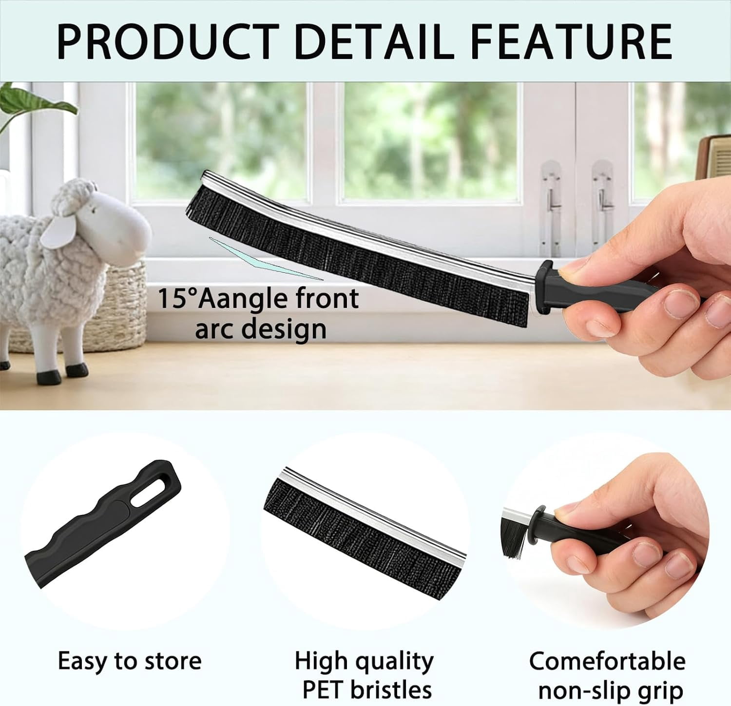 Crevice Cleaning Brush Set, Multi-Purpose Hard Bristle Brushes for Deep Cleaning Kitchen, Bathroom, Grout, Sink, Cup, Teapot, Bottle, Blender, Corners, Tight Spaces & More (12)