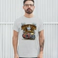 thumbnail image 3 of Tee Hunt Ridin' High T-shirt Biker Forever Chopper Rider American Eagle Men's Tee, Ash Gray, Small, 3 of 5