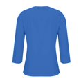 thumbnail image 5 of Dyfzdhu Long Sleeve T-shirt For Women Round Neck Solid Color 3/4 Sleeves Blouse Tops Blouse T Shirt Casual Top, 5 of 6