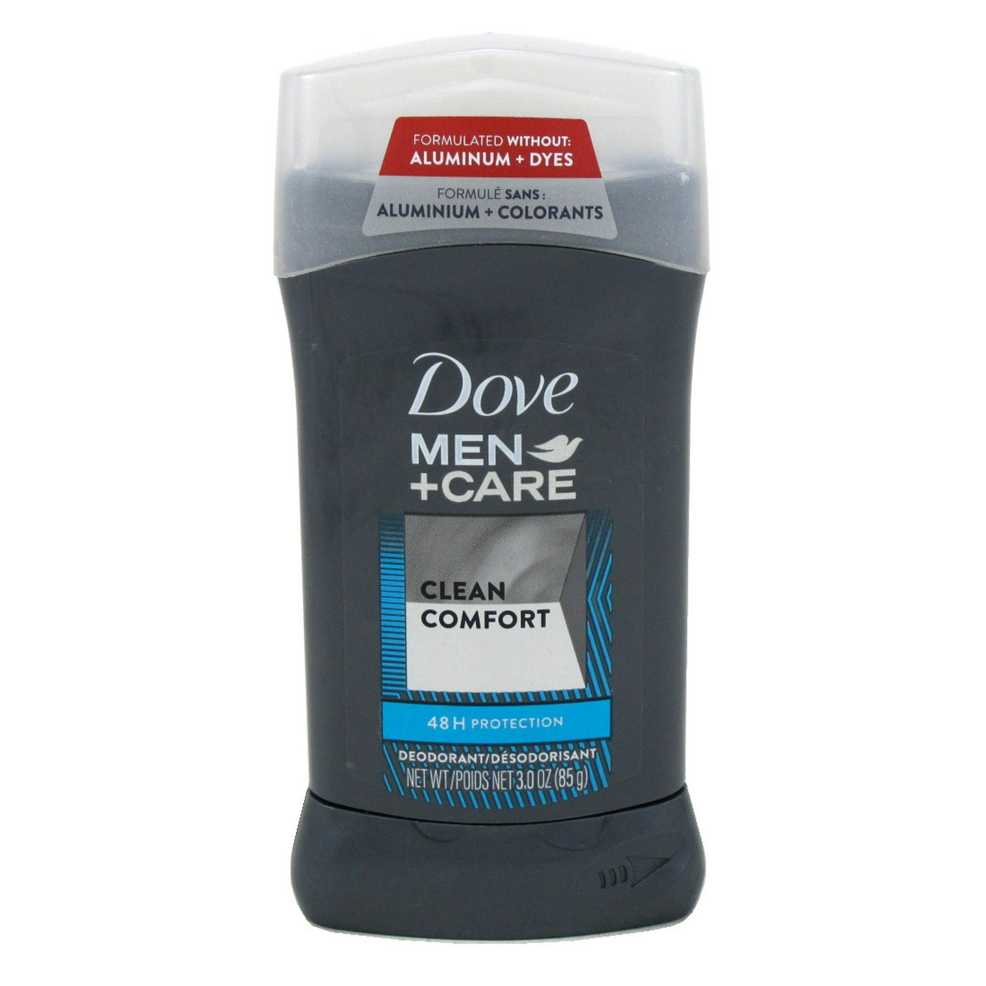 Dove Deodorant 3oz Mens Clean Comfort 1/4 Moisturizer (Pack of 3)