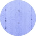 thumbnail image 1 of Ahgly Company Indoor Round Solid Blue Modern Area Rugs, 7' Round, 1 of 4