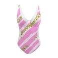 thumbnail image 4 of TSADFHJI Women's Swimsuits Two Piece Women's Deep V Printed Color Matching Swimsuit M, 4 of 4