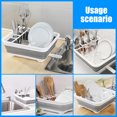 thumbnail image 5 of MKBL Collapsible Dish Drying Rack Large Capacity Foldable Dinnerware Drainer Organizer Space Saving Kitchen Storage Tray Portable Dish Drying Rack for Kitchen RV Campers, 5 of 9