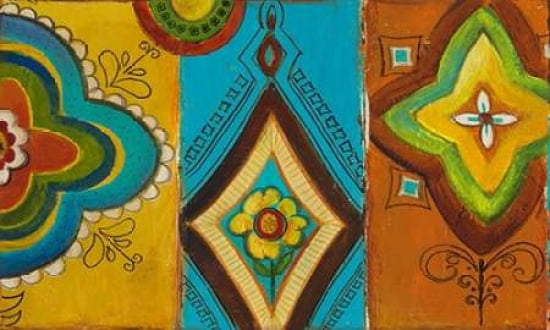 Quatrefoil Trio I Canvas Art - Patricia Pinto ()