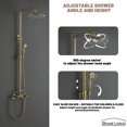 thumbnail image 6 of Boyel Living Wall Mounted Shower System Vintage Shower Fixture Handheld Shower with 10-In Rainfall Shower Head Bathroom Luxury Shower Faucet Set Brushed Gold, 6 of 9