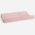 thumbnail image 4 of Bacati - Olivia Triangles Coral Quilted Muslin Changing Pad Cover, 4 of 10