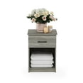 thumbnail image 5 of Furinno Tidur Nightstand with Handle with One Drawer, French Oak Grey, 5 of 5