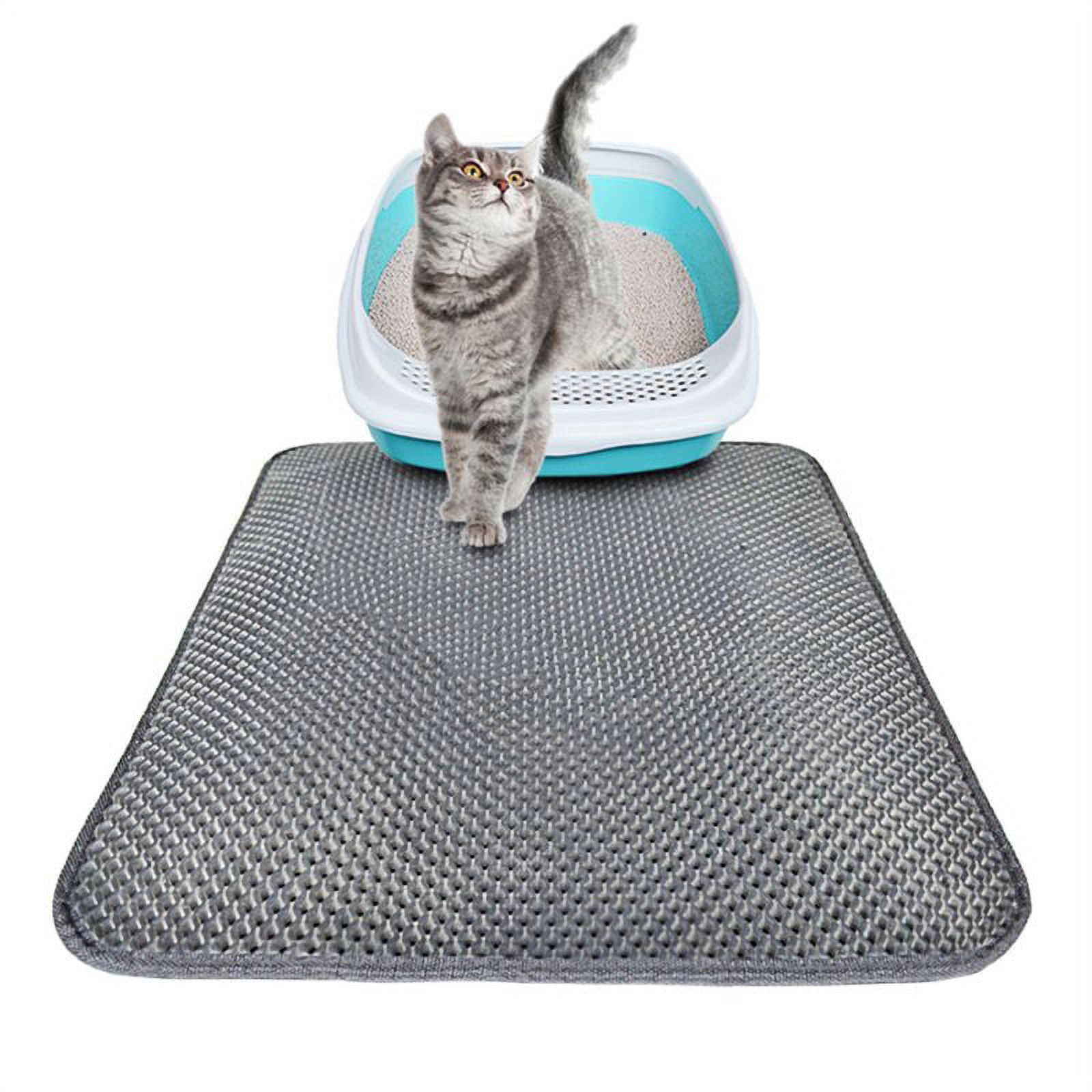 Cat Litter Mat, XL Super Size, Phthalate Free, Easy to Clean, 46x35 Inches,  Durable, Soft on Paws, Large Litter Mat.