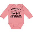 thumbnail image 3 of Inktastic Officially The World's Greatest Big Brother Boys Long Sleeve Baby Bodysuit, 3 of 5