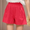 thumbnail image 3 of Women's Pants Petite Dressy Wide Shorts Waist Loose Thin Leg High Trousers, 3 of 5