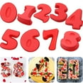 thumbnail image 1 of Zhaomeidaxi 3D Silicone Numbers Cake Molds For Birthday Wedding Anniversary, Baking Pans 0-8 DIY Baking Cake Mould Tools, Special Novel DIY Moulds Numbers Cake Molder, 1 of 7