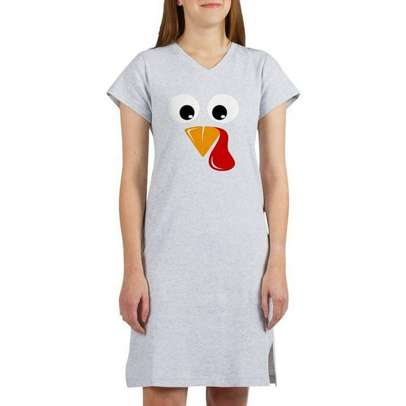 CafePress - Family Thanksgiving Day Turkey Face - Women's Nightshirt
