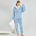 thumbnail image 2 of Lixiuxyad Plaid Pajama Women Comfortable Flannel Pajamas Long Sleeve Plus Size Loose Fit EU Sizes Homewear Set Can Be Worn Outside, 2 of 4