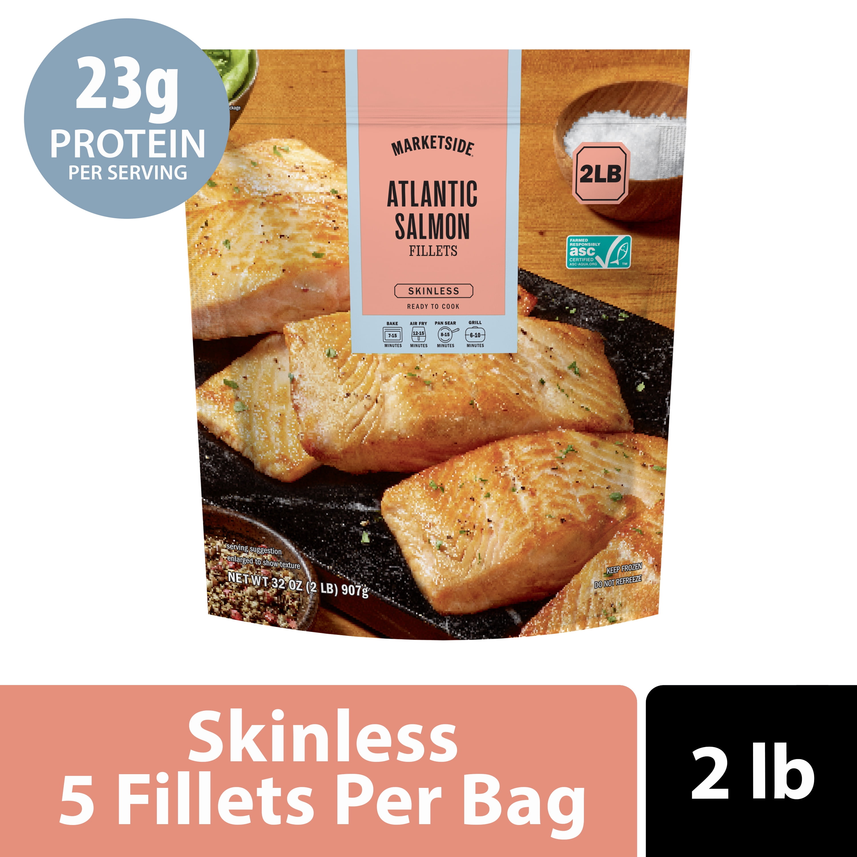 Great Value Grilled Chicken Breast and Marketside Atlantic Salmon Frozen Protein Bundle