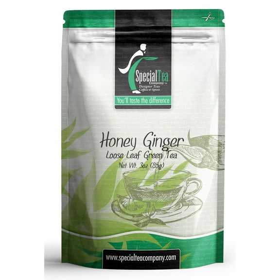Special Tea Honey Ginger Loose Leaf Green Tea, 3 oz