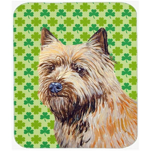 Cairn Terrier St. Patricks Day Shamrock Portrait Mouse Pad, Hot Pad or Trivet